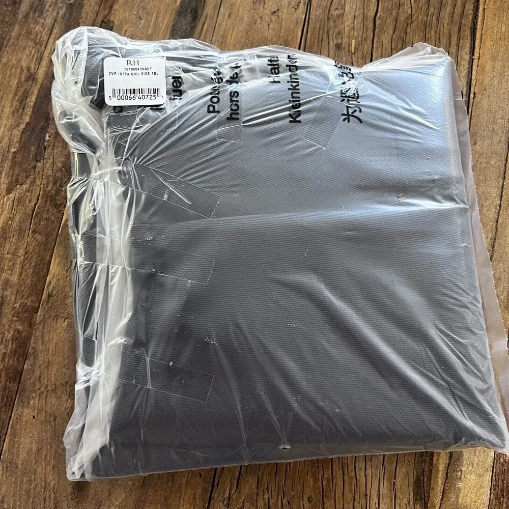Restoration Hardware Ixtapa 20”‎ Round Bowl Side Table Cover Navy New In Package